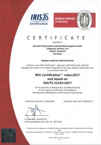 IRIS Zertifikat